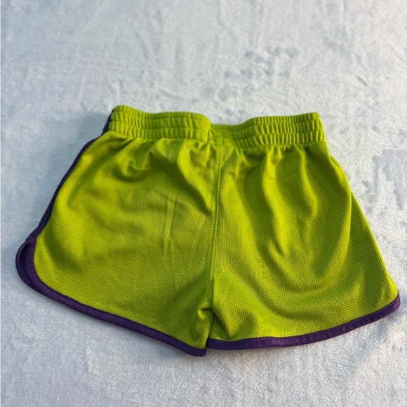 Under Armour Lime Green and Purple Little Girls Size 6 Athletic Shorts - Picture 2 of 9